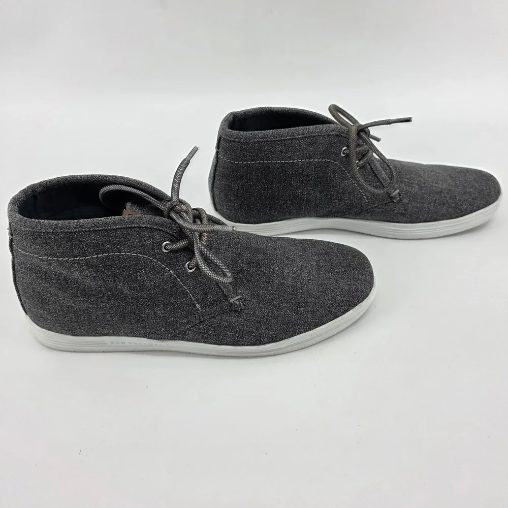 Ben Sherman Mens 8.5 Gray Fabric Chukka Boots Casual‎ Sneakers Rubber Outsole